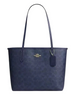 Coach Medium City Tote Bag In Signature Canvas Navy