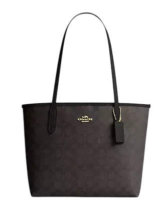 Coach Medium City Tote Bag In Signature Canvas