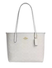 Coach Medium City Tote Bag In Signature Canvas White Chalk