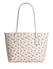 Coach Medium City Tote Bag With Cherry Print Chalk