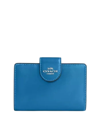 Coach Medium Corner Zip Wallet Blue Jay