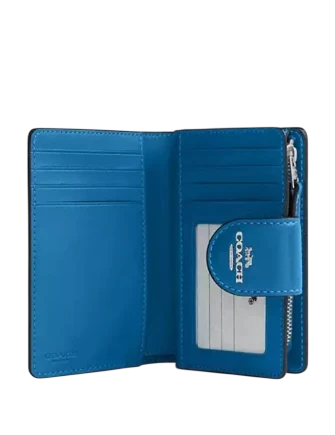 Coach Medium Corner Zip Wallet Blue Jay