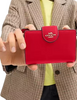 Coach Medium Corner Zip Wallet Bold Red