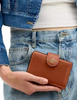 Coach Medium Corner Zip Wallet Cinnamon