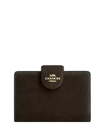 Coach Medium Corner Zip Wallet Ebony