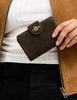 Coach Medium Corner Zip Wallet Ebony