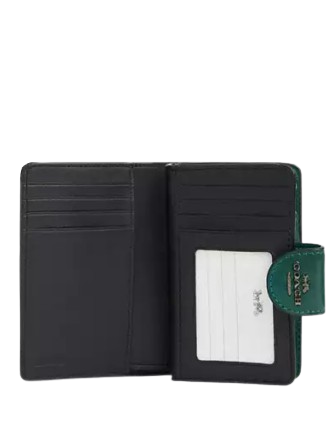 Coach Medium Corner Zip Wallet Emerald