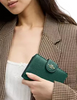  Coach Medium Corner Zip Wallet Emerald