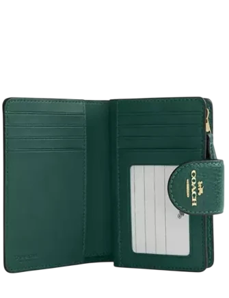  Coach Medium Corner Zip Wallet Emerald