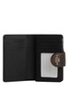 Coach Medium Corner Zip Wallet In Loved Leather Black Brown
