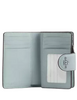 Coach Medium Corner Zip Wallet In Pretty Signature Canvas Chalk Blue