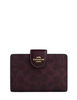 Coach Medium Corner Zip Wallet In Signature Canvas Black Current