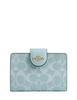 Coach Medium Corner Zip Wallet In Signature Canvas Light Blue
