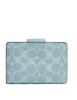 Coach Medium Corner Zip Wallet In Signature Canvas Light Blue