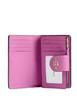 Coach Medium Corner Zip Wallet In Signature Canvas Tan Fuschia 