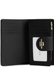 Coach Medium Corner Zip Wallet In Signature Canvas Walnut Black 