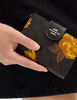 Coach Medium Corner Zip Wallet In Signature Canvas With Floral Print Brown Yellow