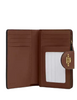 Coach Medium Corner Zip Wallet In Signature Canvas With Shell Print Sand