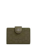 Coach Medium Corner Zip Wallet In Signature Jacquard Olive Drab