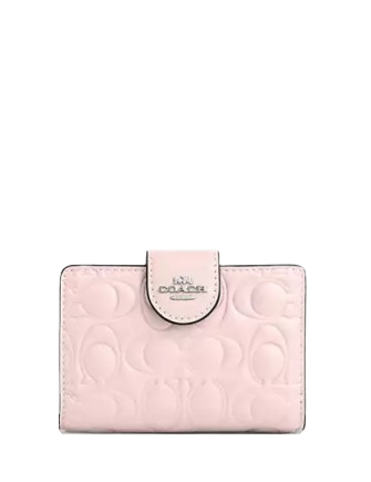 【COACH】Medium Corner Zip Wallet /Glacierwhite COACH Medium Corner Zipped Wallet Floral Print Chalk Multi