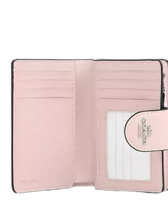 Coach Medium Corner Zip Wallet In Signature Leather Blush