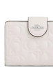 Coach Medium Corner Zip Wallet In Signature Leather Chalk