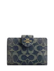 Coach Medium Corner Zip Wallet In Signature Regenerative Cotton Denim