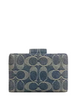 Coach Medium Corner Zip Wallet In Signature Regenerative Cotton Denim
