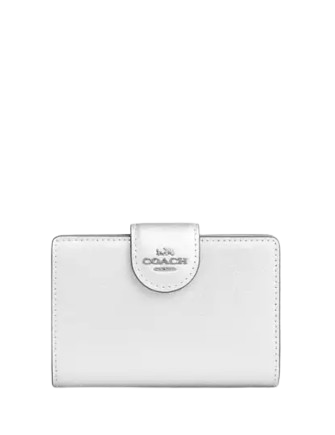 【COACH】Medium Corner Zip Wallet /Silver/Hay Coach Medium Corner Zip Wallet | Brixton Baker
