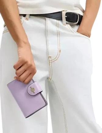 Coach Medium Corner Zip Wallet Lilac