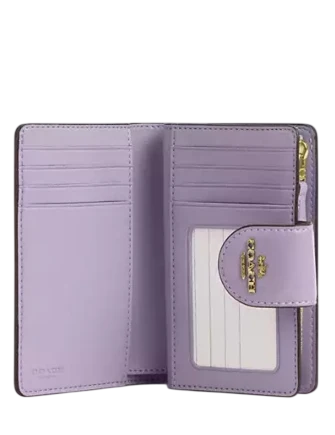 Coach Medium Corner Zip Wallet Lilac
