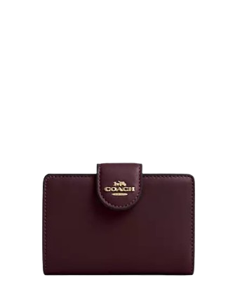 Coach Medium Corner Zip Wallet Merlot