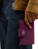Coach Medium Corner Zip Wallet Plum