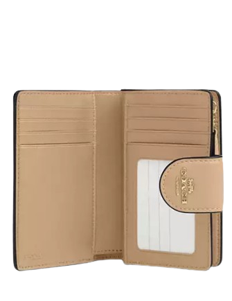 Coach Medium Corner Zip Wallet Tan