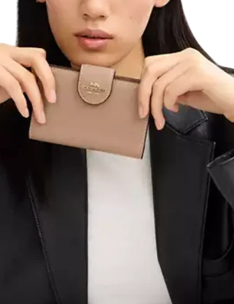 Coach Medium Corner Zip Wallet Taupe
