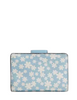 Coach Medium Corner Zip Wallet With Floral Print Blue
