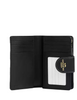 Coach Medium Corner Zip Wallet With Gingham Print Black White