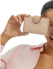 Coach Medium Corner Zip Wallet With Signature Canvas  Dark Natural 