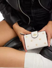 Coach Medium Corner Zip Wallet With Star Print Chalk