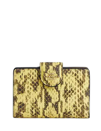 Coach Medium Corner Zip Wallet Yellow