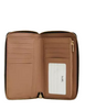 Coach Medium Id Zip Wallet In Signature Canvas Walnut Black