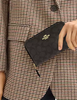 Coach Medium Id Zip Wallet In Signature Canvas Walnut Black