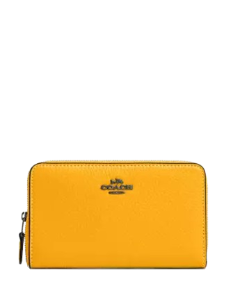 Coach Medium Id Zip Wallet Turmeric