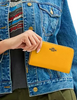 Coach Medium Id Zip Wallet Turmeric