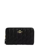 Coach Medium Id Zip Wallet With Quilting Black