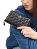 Coach Medium Id Zip Wallet With Quilting Black