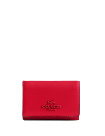 Coach Micro Wallet Bold Red