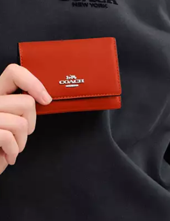 Coach Micro Wallet Deep Orange