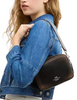Coach Mini Carey Crossbody Bag In Loved Leather Black Brown