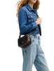 Coach Mini Carey Crossbody Bag In Loved Leather Black Brown
